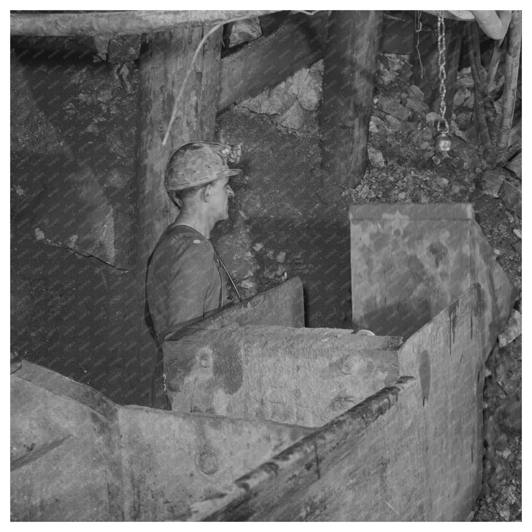 Automatic Mucking Machine in Butte Copper Mine 1942 - Available at KNOWOL