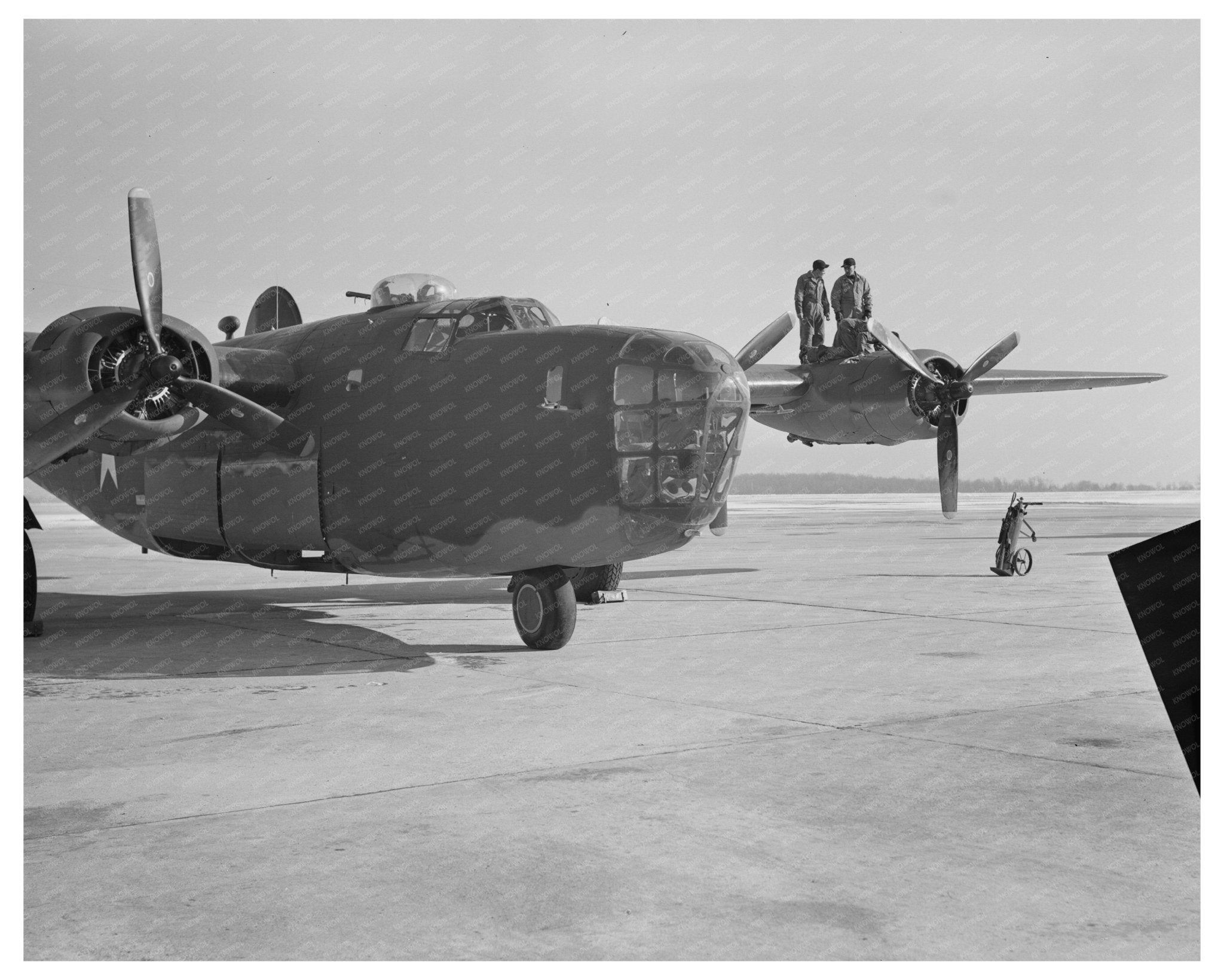 B - 24E Liberator Bomber Final Inspection 1944 - Available at KNOWOL