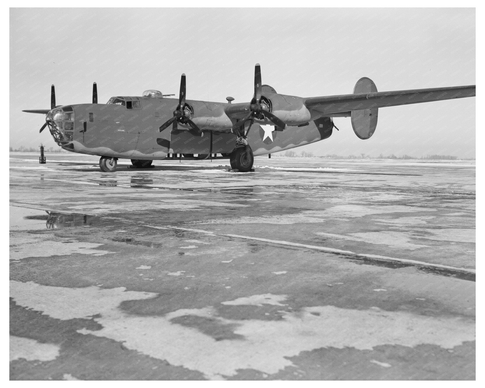 B - 24E Liberator Bomber Final Inspection Michigan 1942 - 1943 - Available at KNOWOL