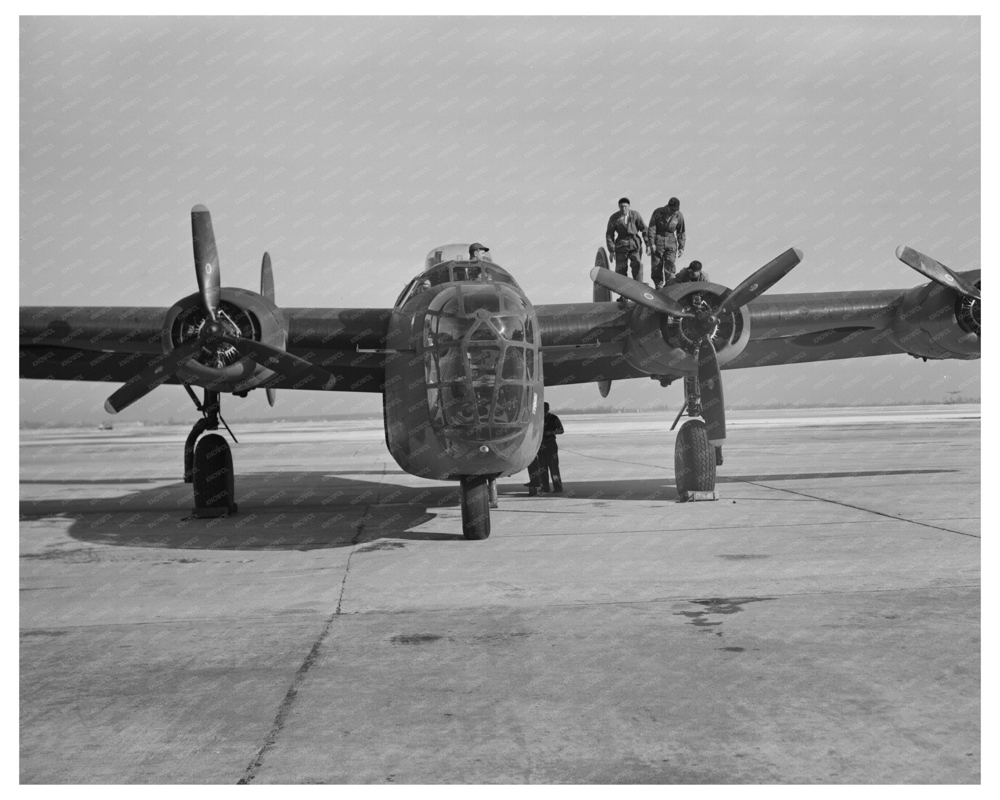 B - 24E Liberator Bomber Inspection at Willow Run Plant 1942 - 1943 - Available at KNOWOL