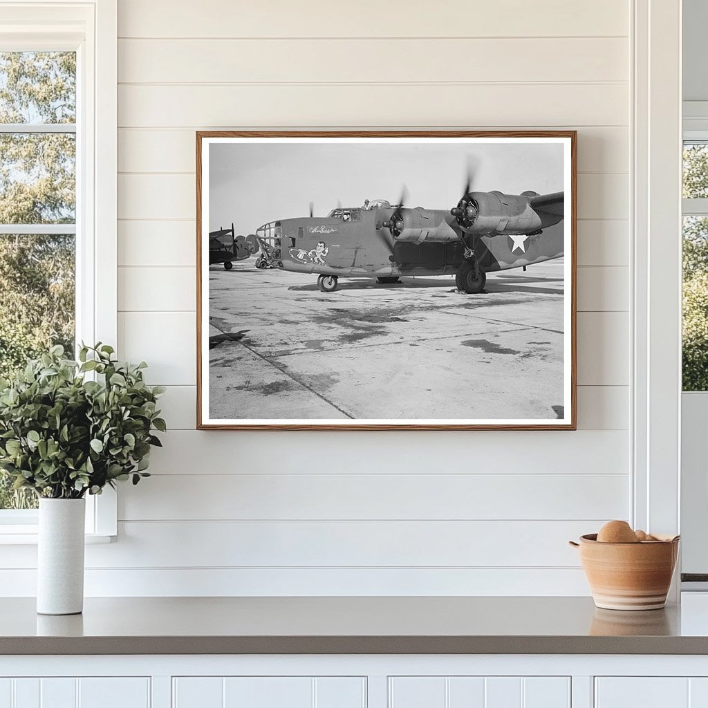 B - 24E Liberator Bomber Returns to Willow Run Airfield 1942 - 1943 - Available at KNOWOL