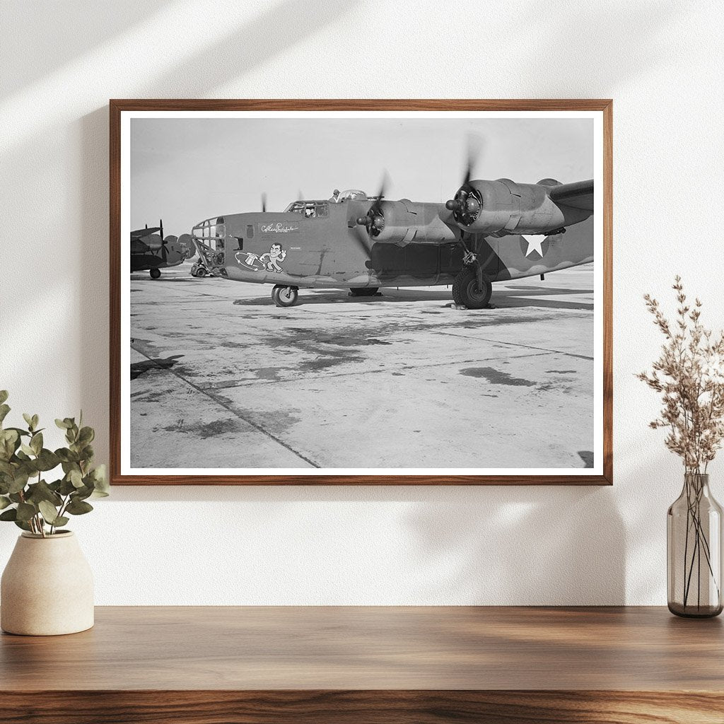 B - 24E Liberator Bomber Returns to Willow Run Airfield 1942 - 1943 - Available at KNOWOL