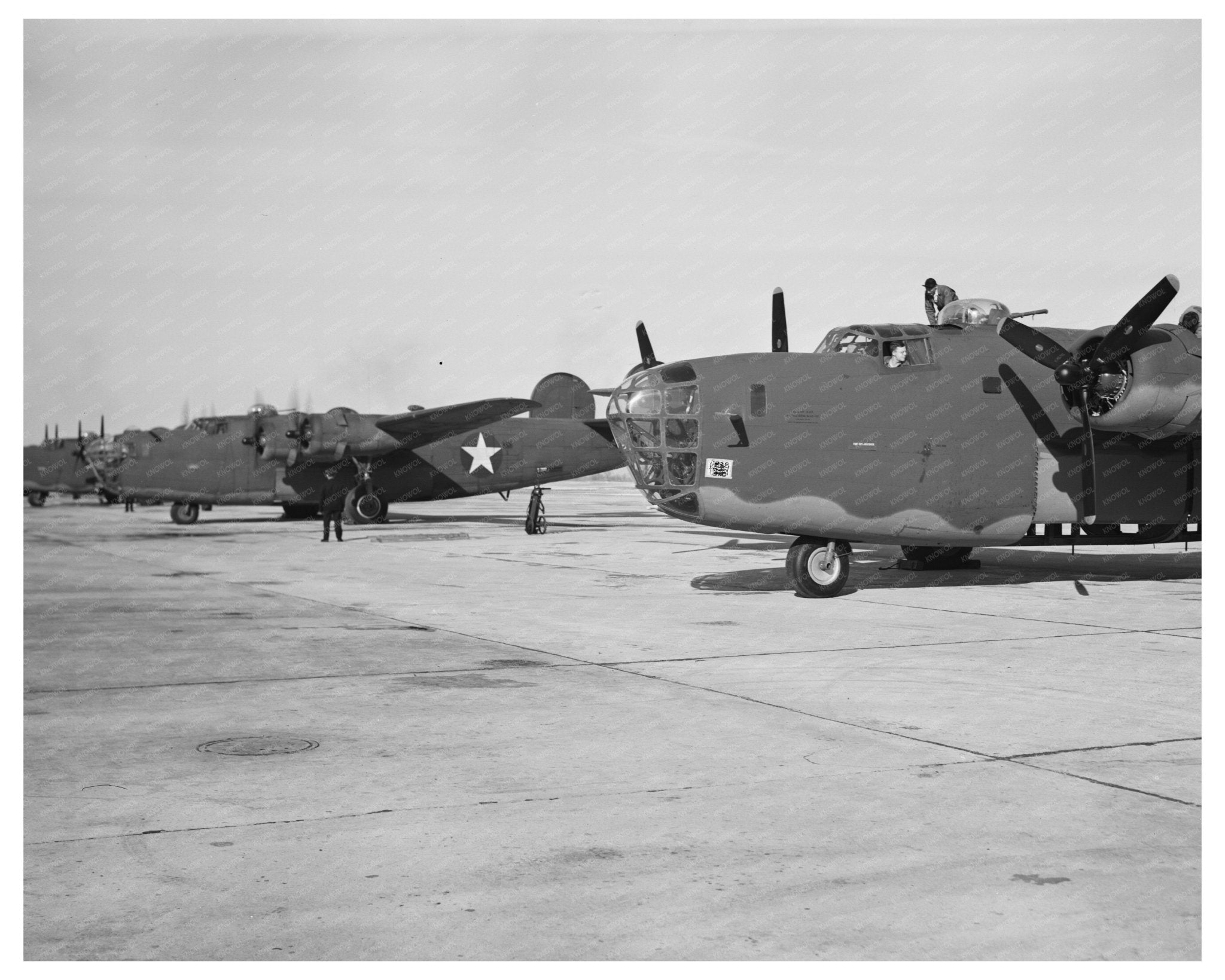 B - 24E Liberator Bombers at Fords Willow Run Plant 1943 - Available at KNOWOL