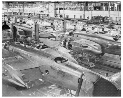 B - 25 Aircraft Assembly Line Inglewood California 1942 - Available at KNOWOL