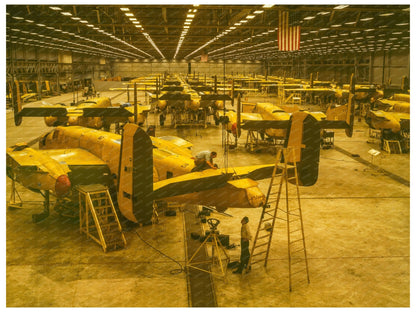 B - 25 Bomber Assembly at North American Aviation 1942 - Available at KNOWOL