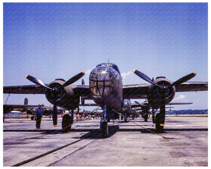 B - 25 Bomber Assembly Line Kansas City October 1942 - Available at KNOWOL