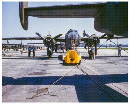 B - 25 Bomber at Douglas Aircraft Plant Long Beach 1942 - Available at KNOWOL