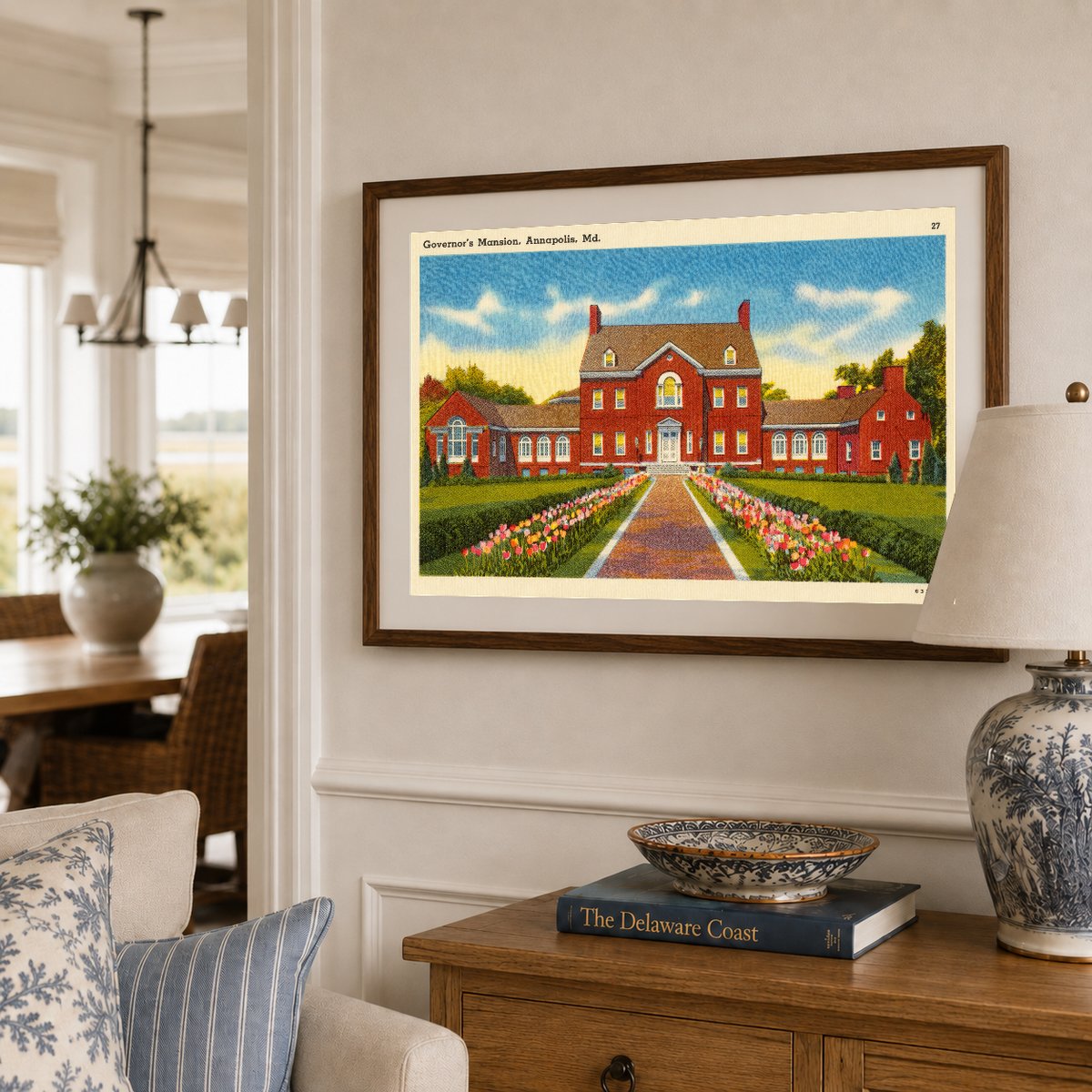 Governor's mansion, Annapolis, MD — Vintage Maryland Postcard