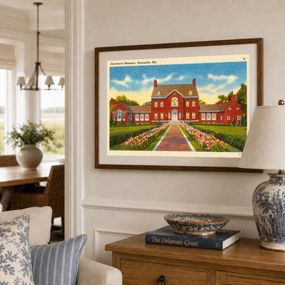 Governor's mansion, Annapolis, MD — Vintage Maryland Postcard