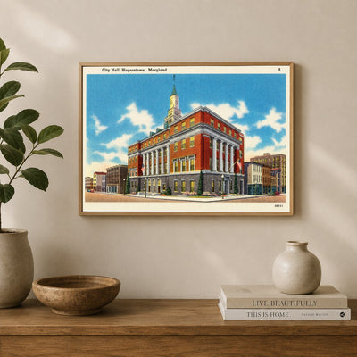 City Hall, Hagerstown, Maryland — Vintage Maryland Postcard
