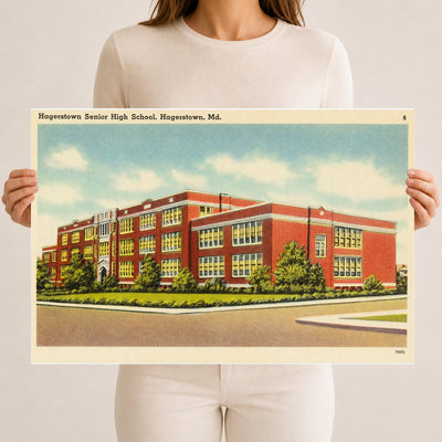 Hagerstown Senior High School, Hagerstown, MD — Vintage Maryland Postcard