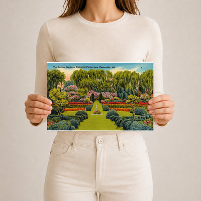 The Sunken Gardens, Blakeford Farms, near Centerville, MD — Vintage Maryland Postcard