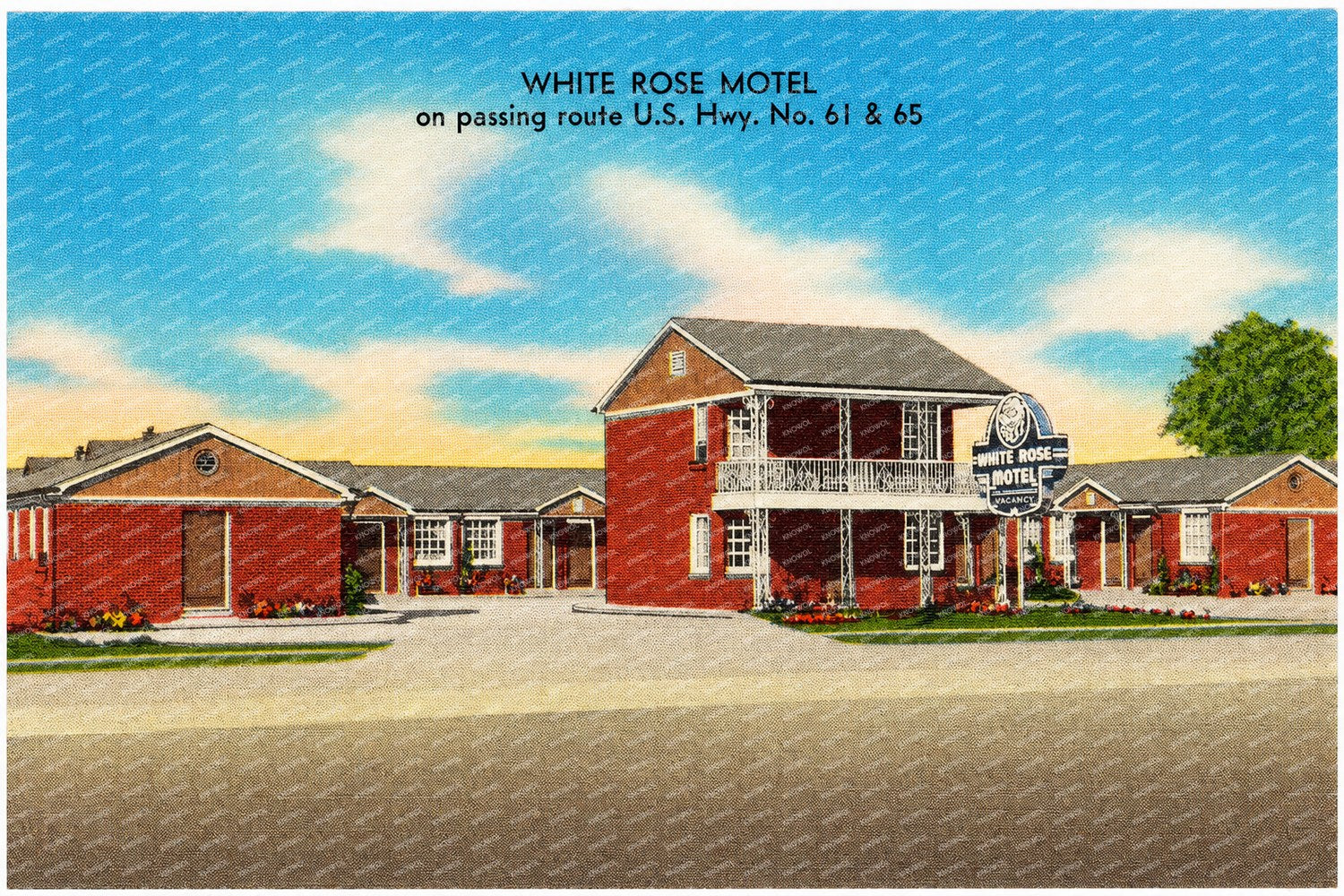 New Orleans, LA: White Rose Motel on passing route U.S. Hwy. No. 61 & 65