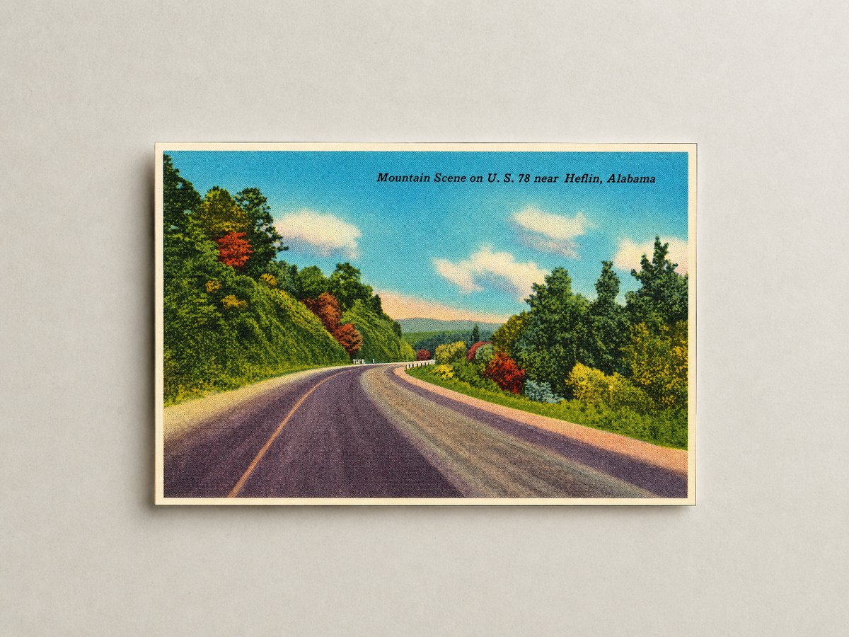 Heflin, AL: Mountain scene on U.S. 78 near Heflin