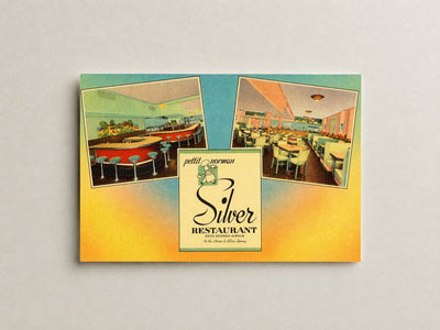Petit Norman Silver Restaurant, 8250 Georgia Avenue, in the heart of Silver Spring — Vintage Maryland Postcard