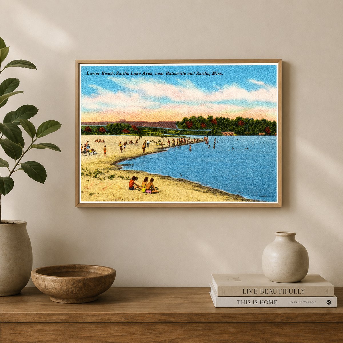 Sardis Lake, MS: Lower beach, Sardis Lake area, near Batesville and Sardis