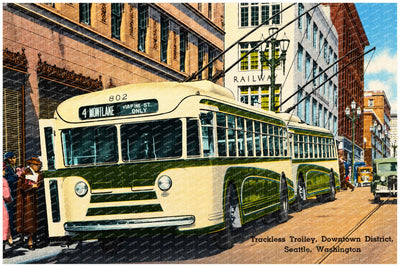 Seattle, WA: Trackless trolley, Downtown District