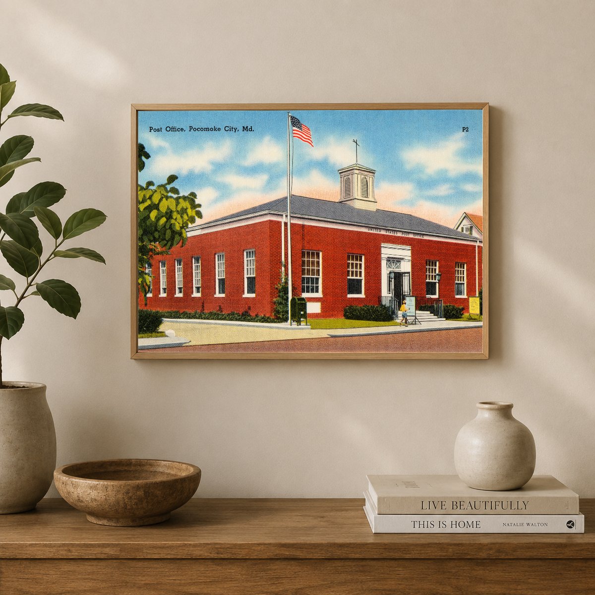Post Office, Pocomoke City, MD — Vintage Maryland Postcard