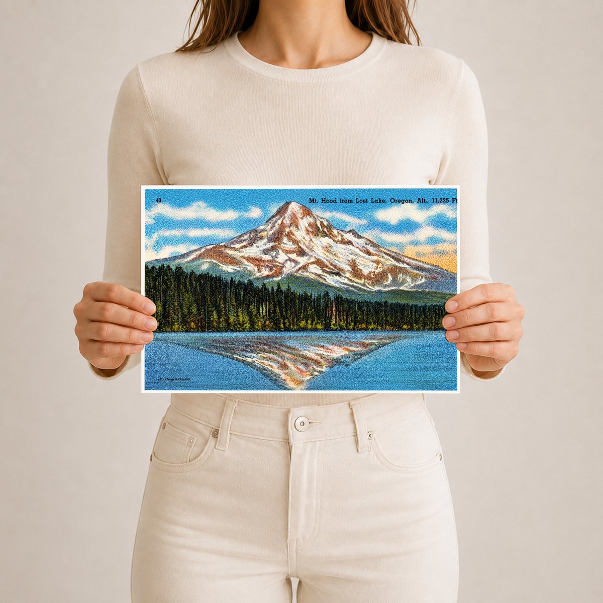 Hood, Mount, OR: Mt. Hood from Lost Lake, Oregon, alt., 11,225 ft.