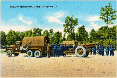 Pineville, LA: Artillery maneuvers, Camp Livingston