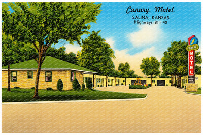 Salina, KS: Canary Motel, Salina, Kansas, Highways 81-40