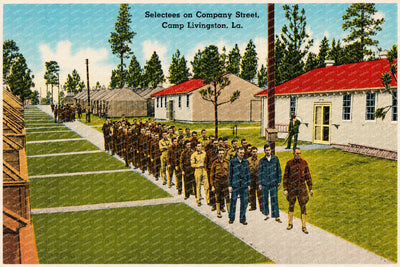 Pineville, LA: Selectees on Company Street, Camp Livingston