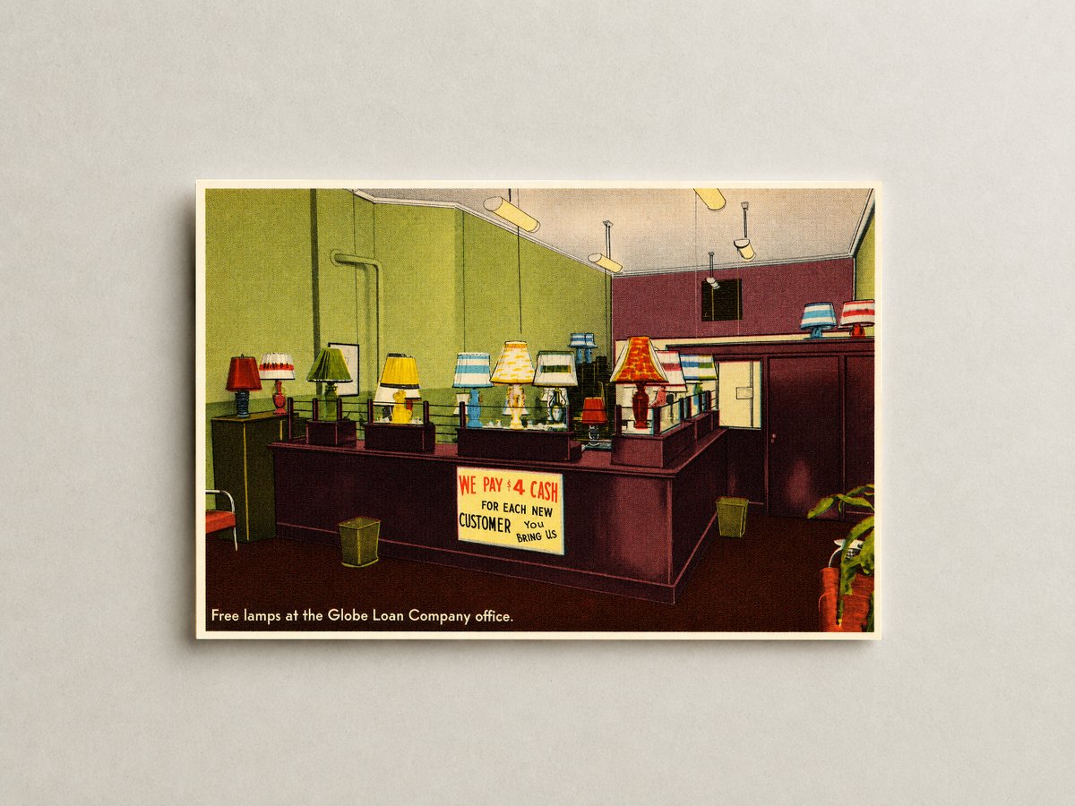 Birmingham, AL: Free lamps at the Globe Loan Company office