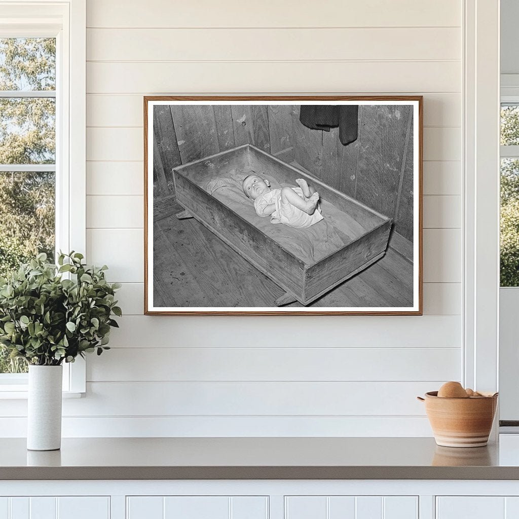 Baby in Homemade Cradle Jefferson Texas March 1939 - Available at KNOWOL