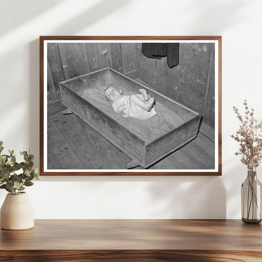 Baby in Homemade Cradle Jefferson Texas March 1939 - Available at KNOWOL