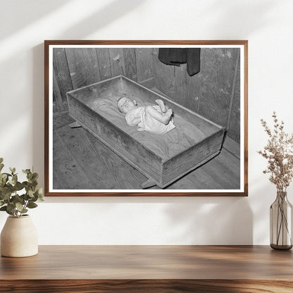 Baby in Homemade Cradle Jefferson Texas March 1939 - Available at KNOWOL