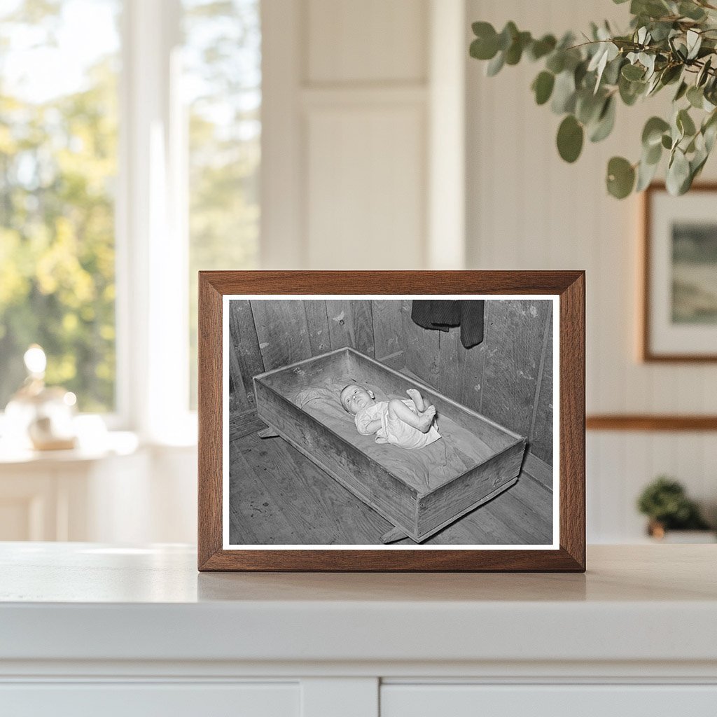 Baby in Homemade Cradle Jefferson Texas March 1939 - Available at KNOWOL