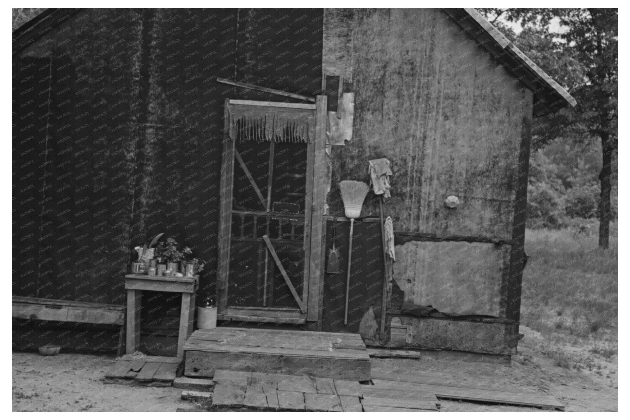 Back Porch of Henry McPeaks Residence Black River Falls 1937 - Available at KNOWOL