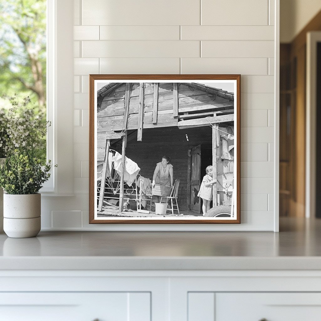 Back Porch Washday Scene Gibbs City Michigan 1937 - Available at KNOWOL