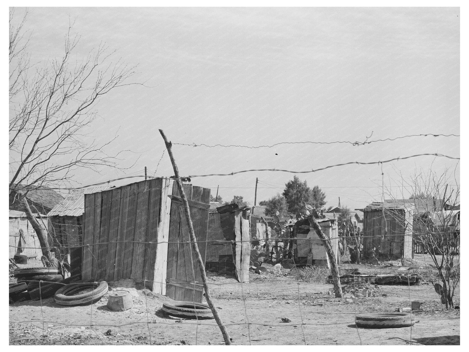 Backyard Privies of Mexican Residents Crystal City 1939 - Available at KNOWOL