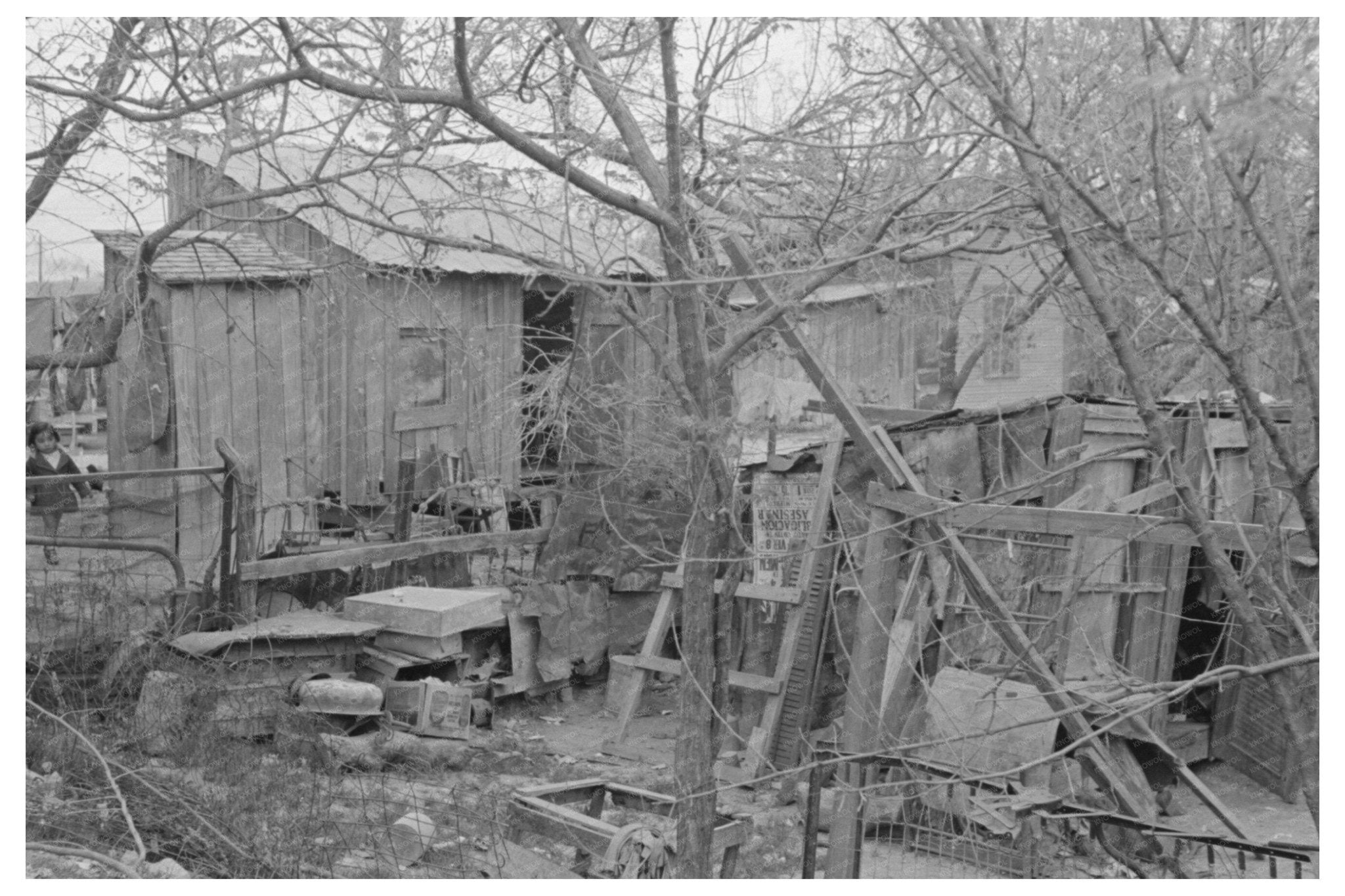 Backyard Scene in San Antonio Texas March 1939 - Available at KNOWOL