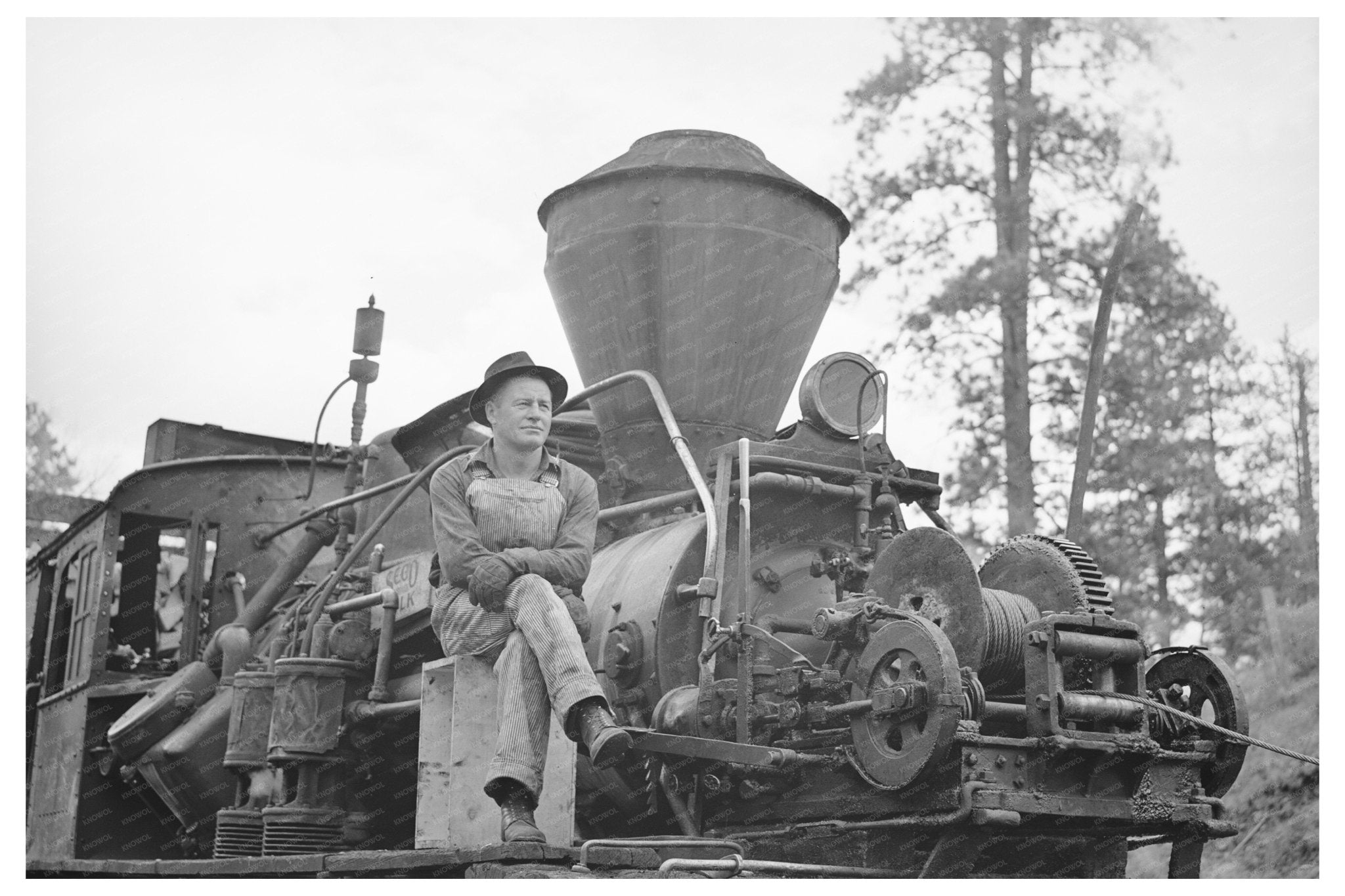 Baker County Logging Locomotive May 1941 - Available at KNOWOL