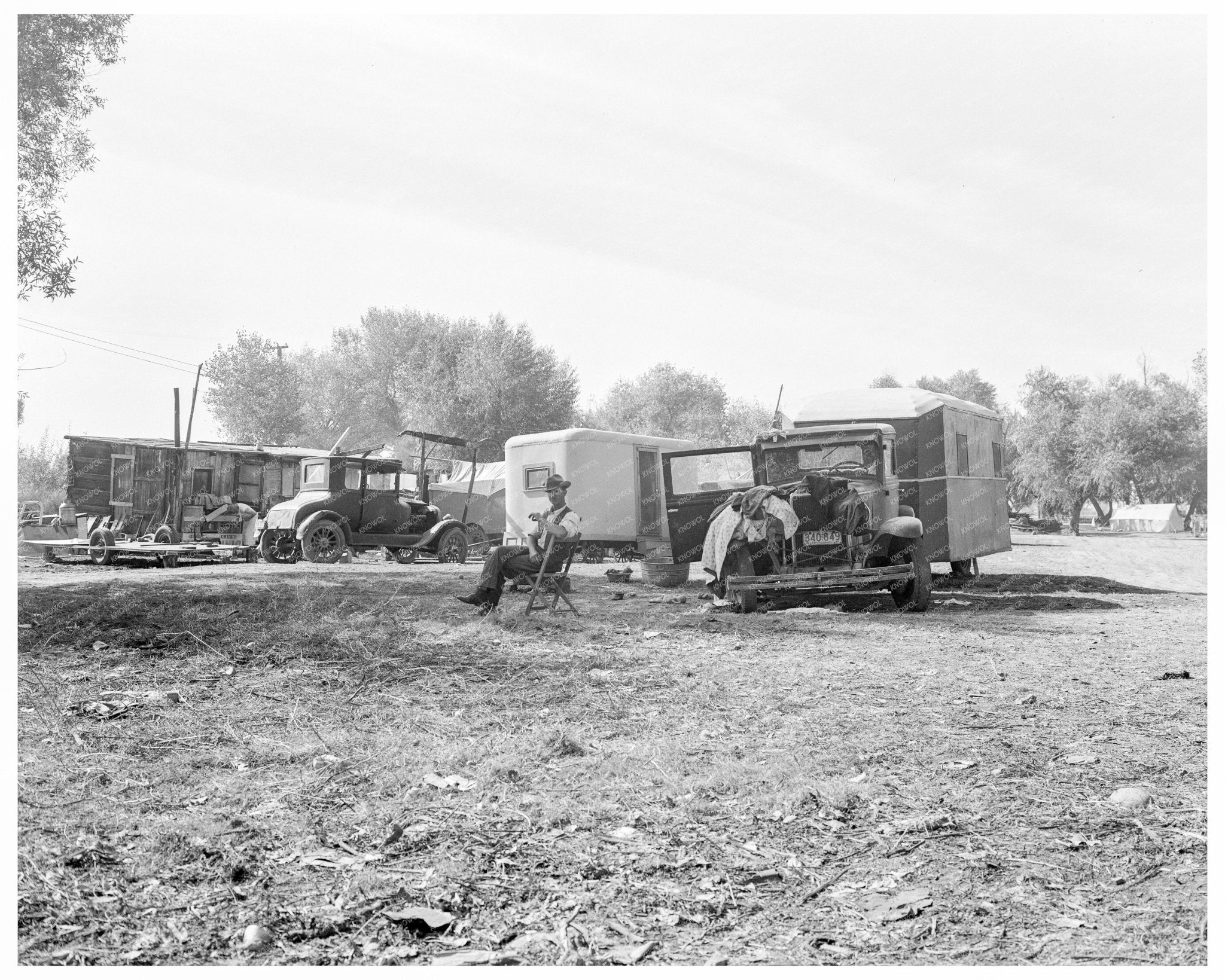 Bakersfield Squatter Camp 1936 Vintage Photograph - Available at KNOWOL