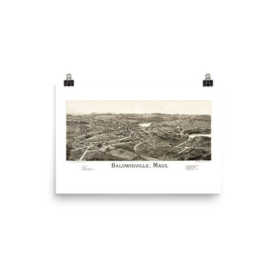 Baldwinville, MA 1886 Map - Available at KNOWOL