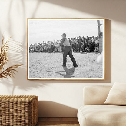 Ball Game at Shafter Migrant Camp Kern County 1938 - Available at KNOWOL