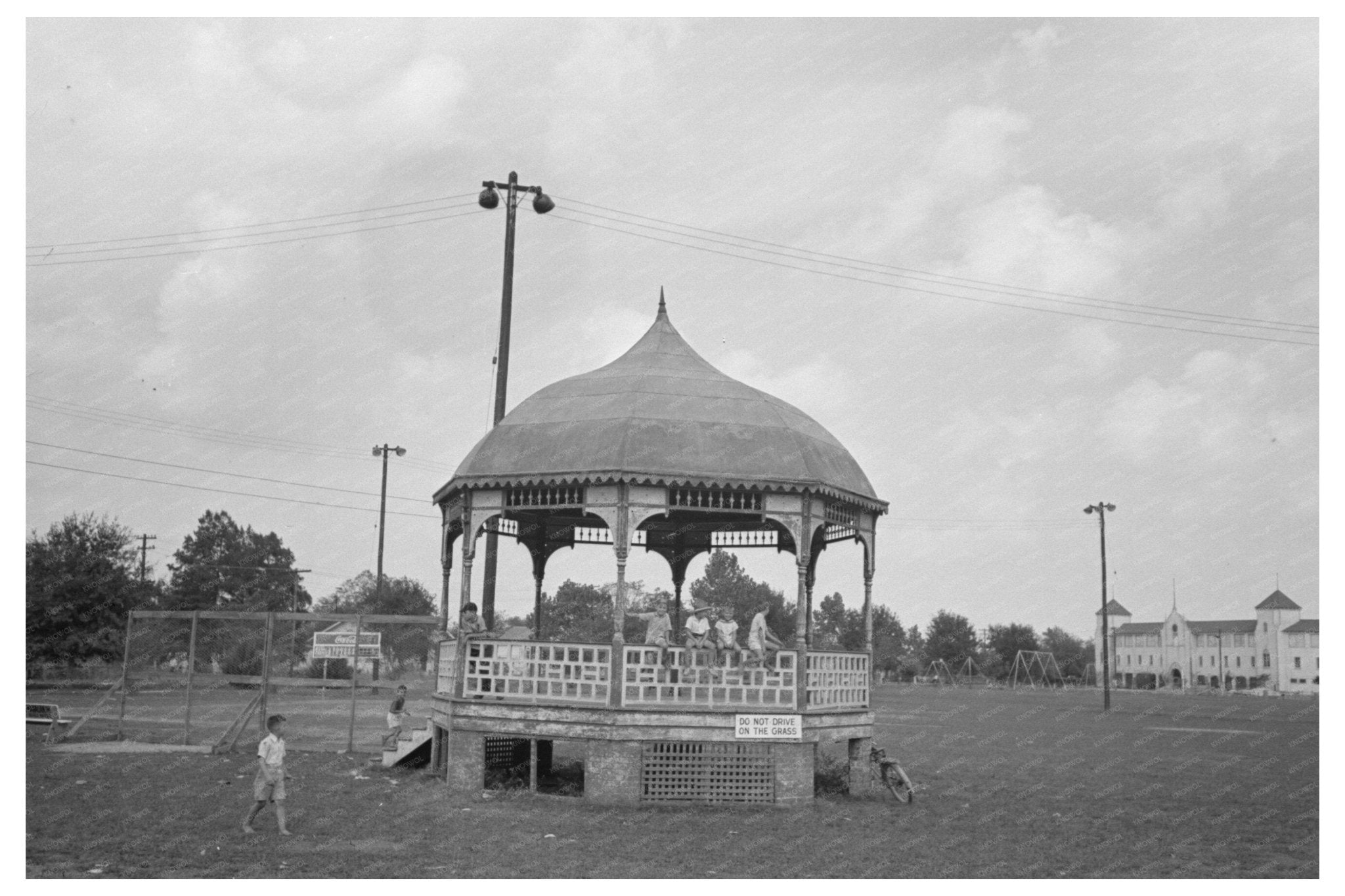 Bandstand in Houma Louisiana November 1938 - Available at KNOWOL