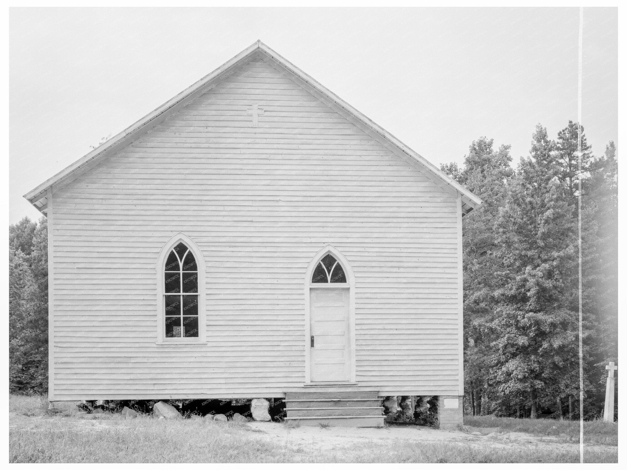 Baptist Church in Bushy Fork North Carolina 1939 - Available at KNOWOL