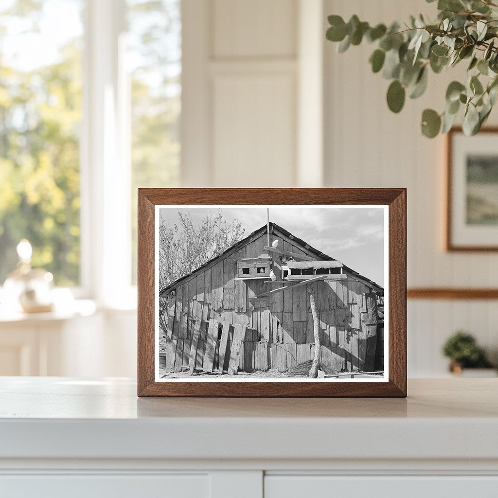 Barn and Pigeon Cote of Mexican Laborer Texas 1939 - Available at KNOWOL