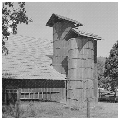 Barn and Silo in Jackson County Oregon July 1942 - Available at KNOWOL