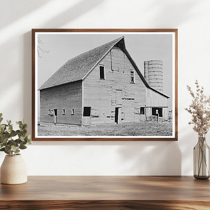 Barn and Silo on Indiana Farm February 1937 - Available at KNOWOL