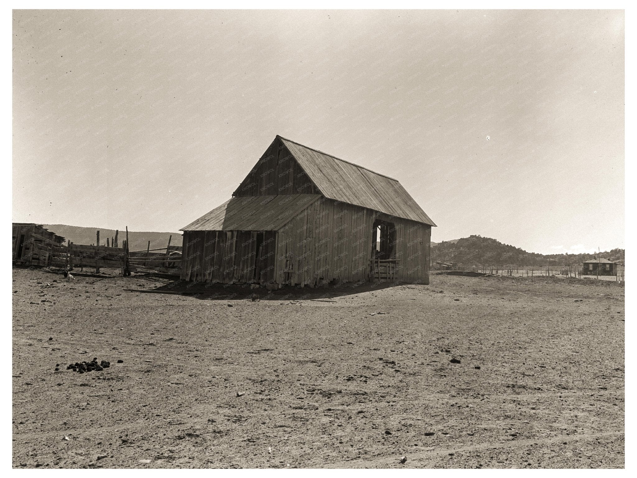 Barn in Escalante Utah April 1936 Vintage Image - Available at KNOWOL