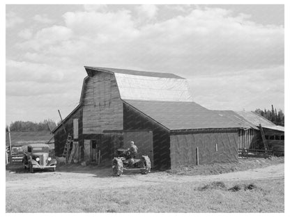Barn on J W Panchots Farm Northome Minnesota 1937 - Available at KNOWOL