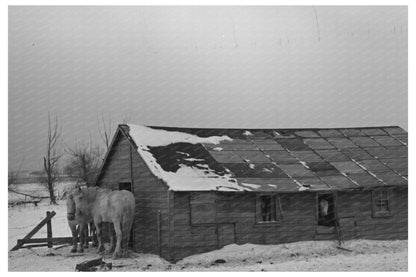 Barn on Joe Beving Farm Dickens Iowa December 1936 - Available at KNOWOL