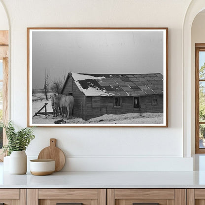 Barn on Joe Beving Farm Dickens Iowa December 1936 - Available at KNOWOL