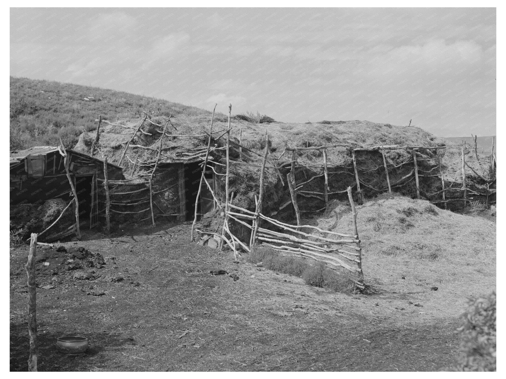 Barn on William Huravitch Farm North Dakota 1937 - Available at KNOWOL