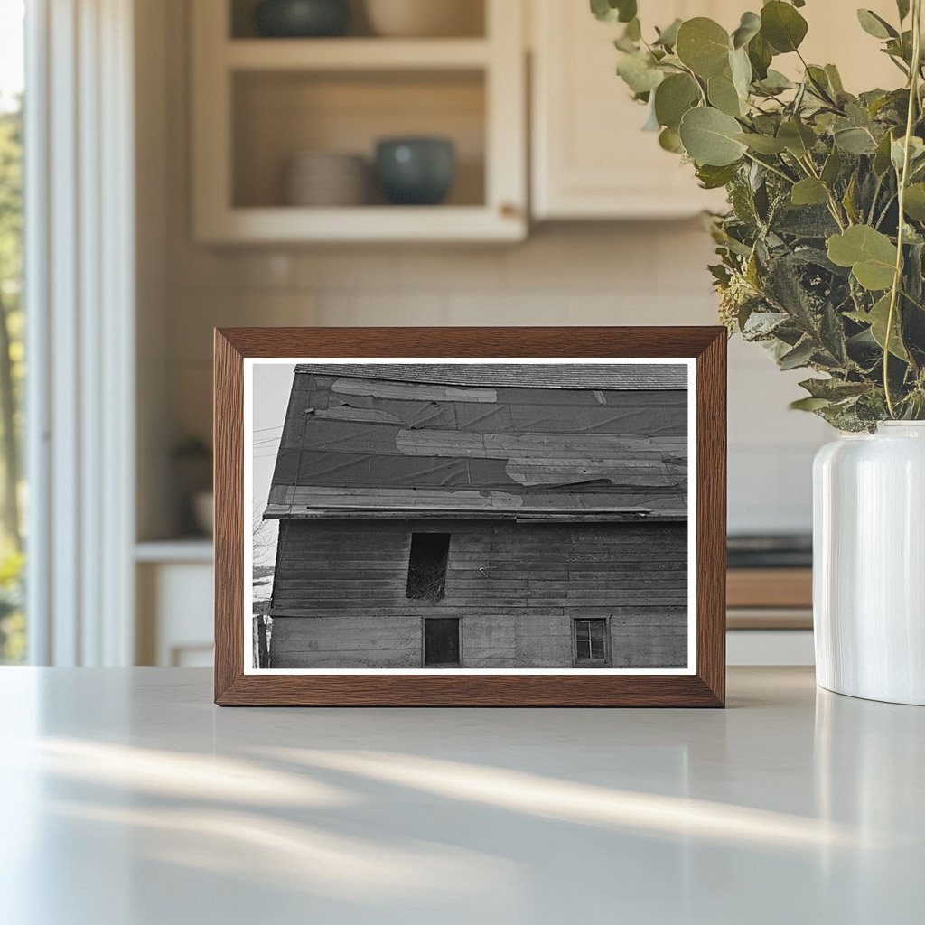 Barn Roof at J.E. Herbrandsons Farm Estherville Iowa 1936 - Available at KNOWOL